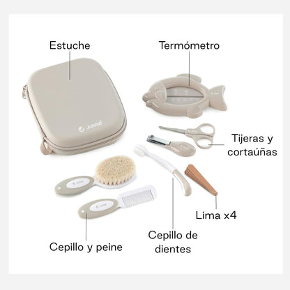 Jané Kit Hygiène Bébé avec Trousse, Set Complet Nouveau-né
