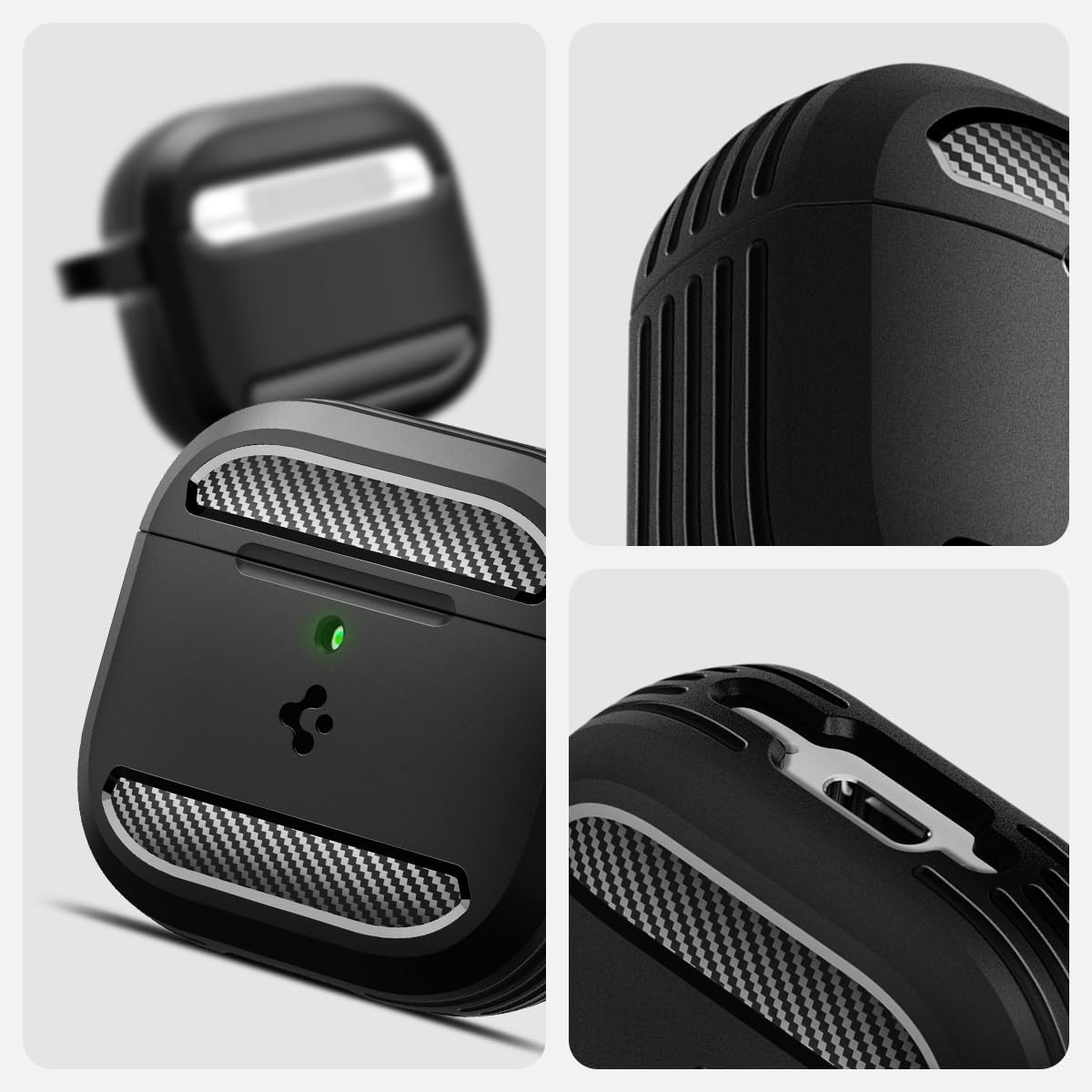 Spigen Rugged Armor Coque Compatible avec AirPods 4