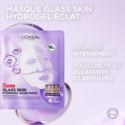 Masque Visage Hydrogel Éclat, Hydratation Intense