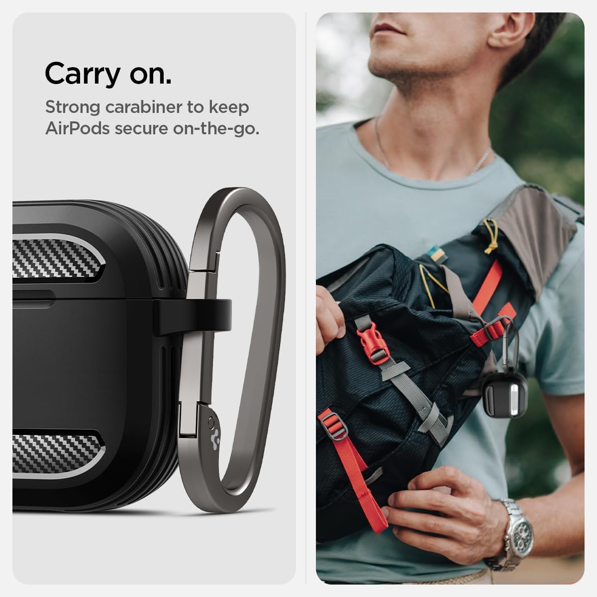 Spigen Rugged Armor Coque Compatible avec AirPods 4