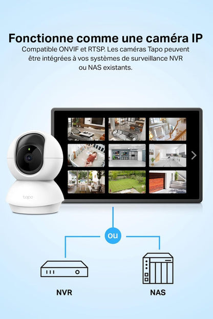 Tapo C210 2 Pack Caméra WiFi Intérieure 2K QHD 3MP