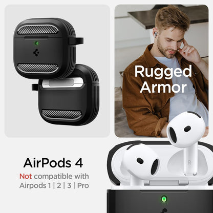 Spigen Rugged Armor Coque Compatible avec AirPods 4