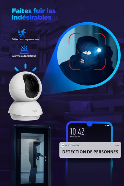 Tapo C210 2 Pack Caméra WiFi Intérieure 2K QHD 3MP