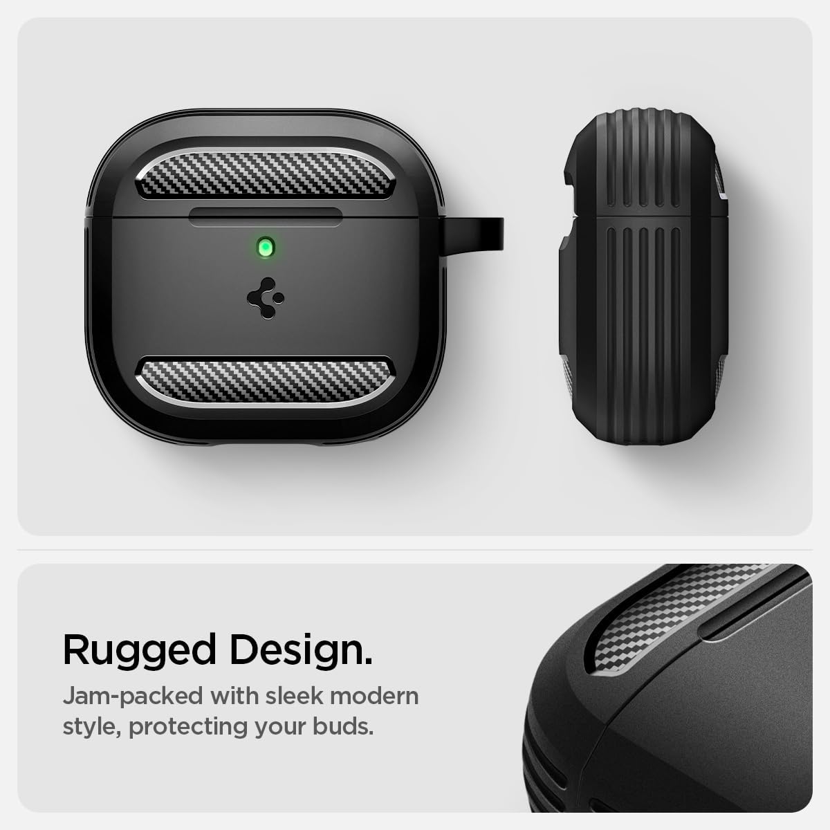 Spigen Rugged Armor Coque Compatible avec AirPods 4