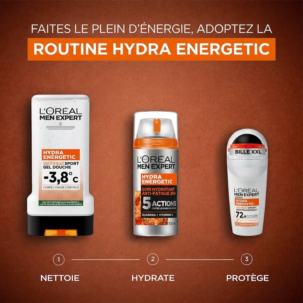 L'Oréal Paris Men Expert Hydra Energetic Kit Complet Anti-Fatigue Homme