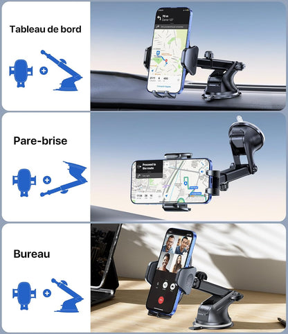 Porte Téléphone Voiture Tableau de Bord