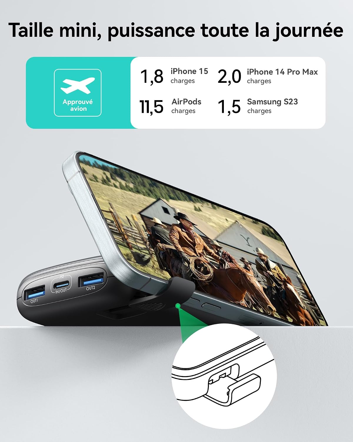 INIU Batterie Externe, Mini 10000mAh 22.5 W Power Bank Charge Rapide