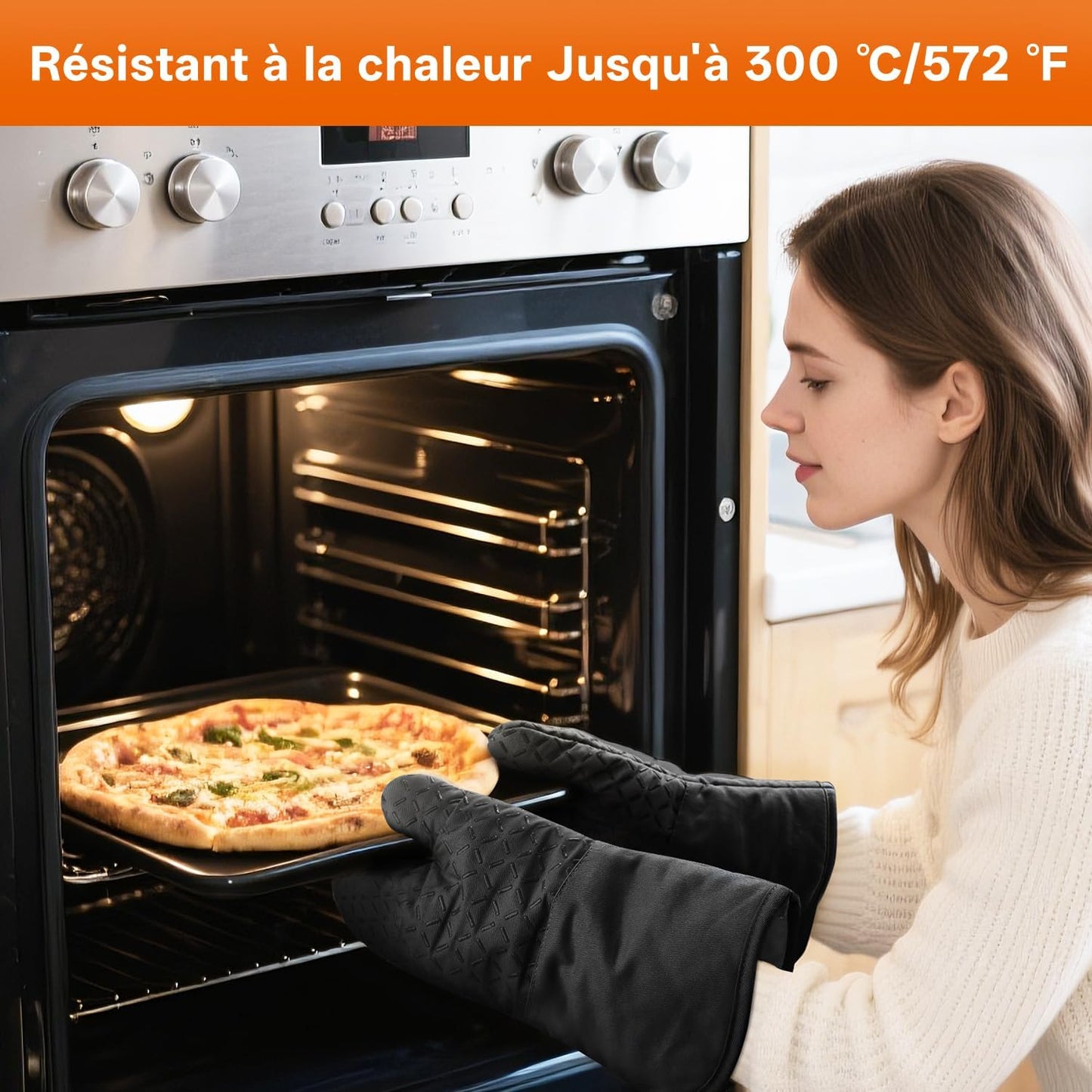 Lot de 4 Gant Four Maniques Cuisine