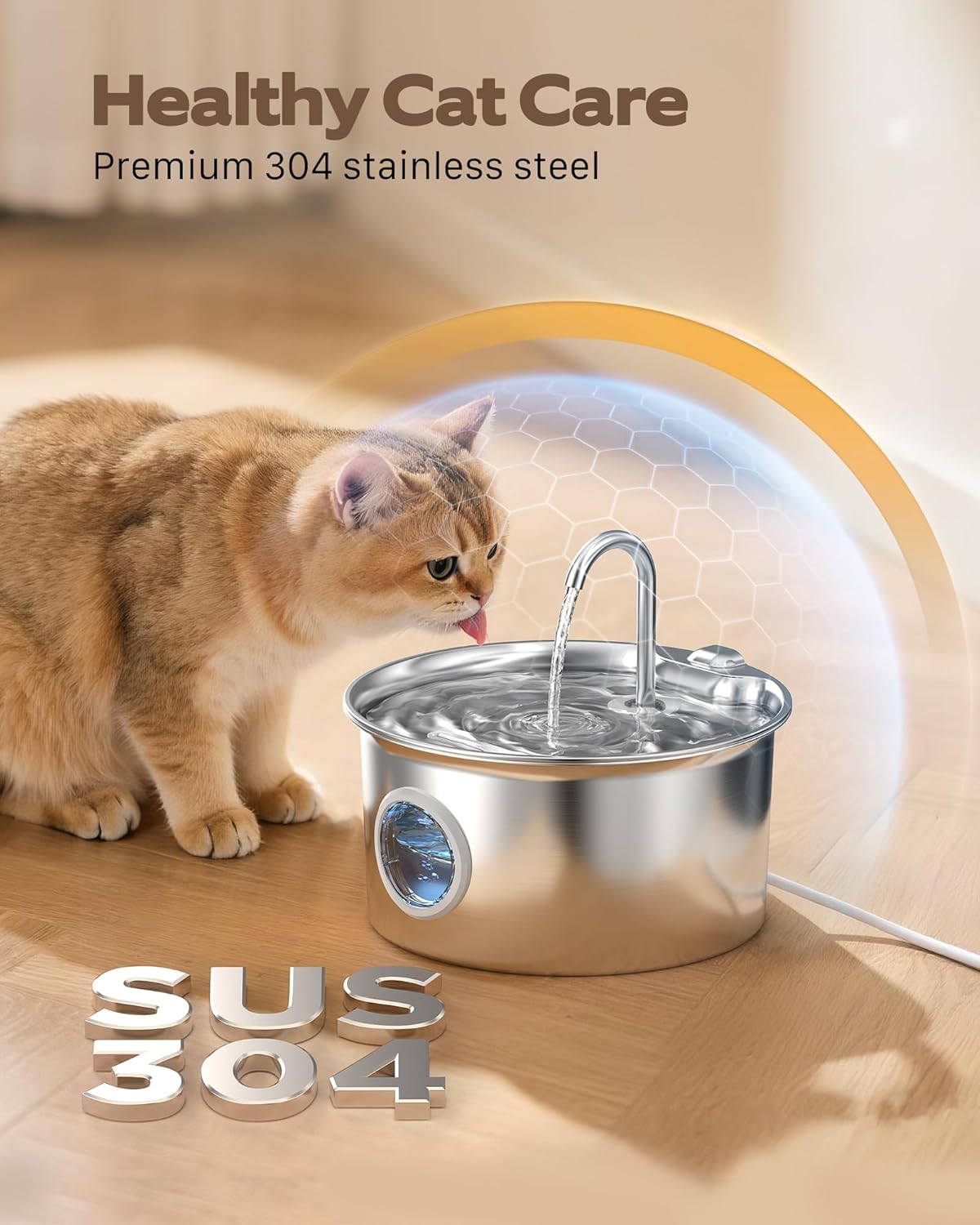 Fontaine a Eau Chat INOX: Fontaine à Eau pour Chat