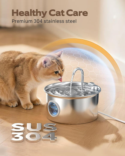Fontaine a Eau Chat INOX: Fontaine à Eau pour Chat