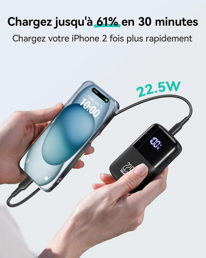 INIU Batterie Externe, Mini 10000mAh 22.5 W Power Bank Charge Rapide