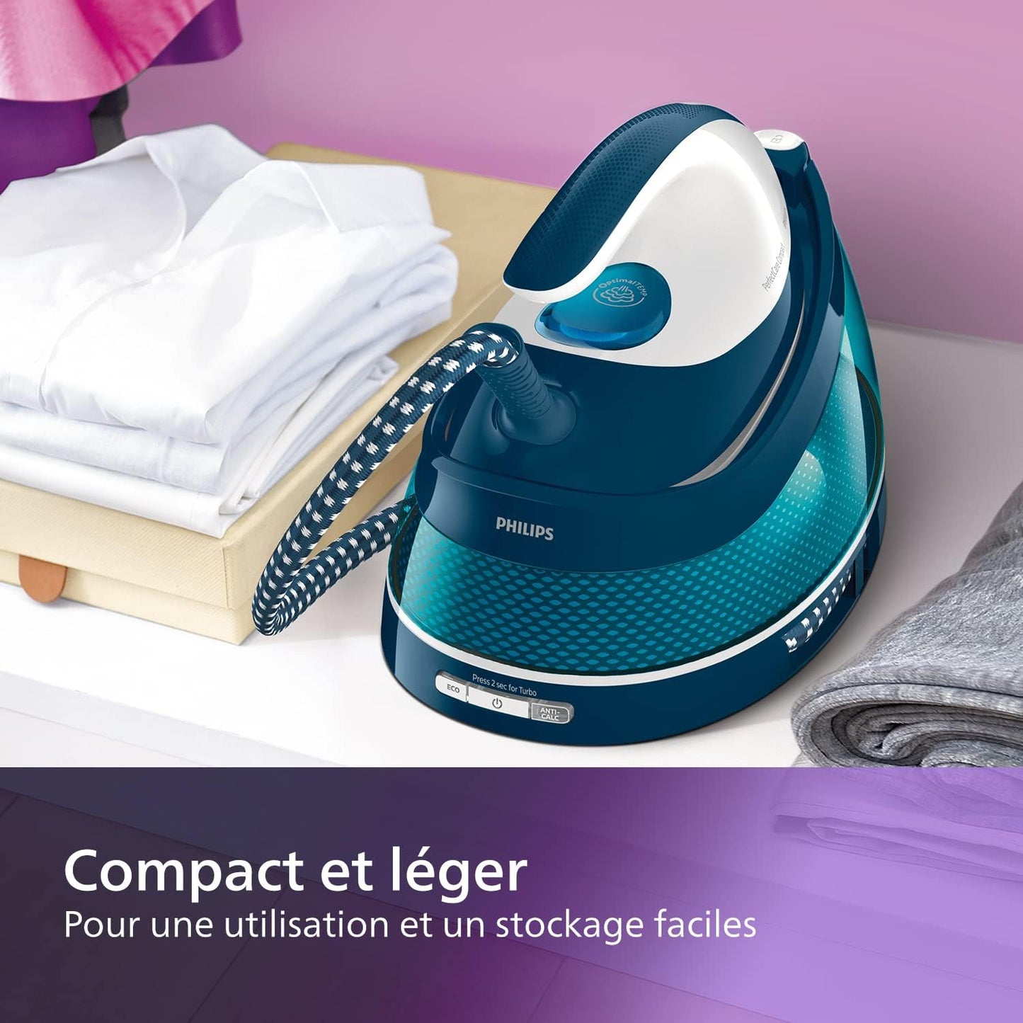 Philips PerfectCare Compact Plus Centrale Vapeur - 2400W, 400g