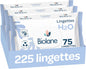 BIOLANE - Lingettes bébé à l'eau - 225 Lingettes - Lot de 3x75