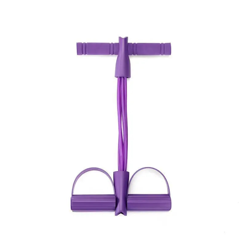 6-Pipe Elastic Yoga Resistance Band - Purple PVC Exercise Bands for Core, Arms & Legs Workouts, Home Gym Fitness Equipment