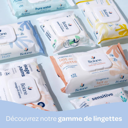 BIOLANE - Lingettes bébé à l'eau - 225 Lingettes - Lot de 3x75