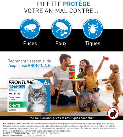 FRONTLINE Spot On Chat - Anti Puces, Tiques &amp; Poux