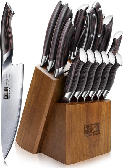 HOSHANHO Set Couteau Cuisine 16 Pièces