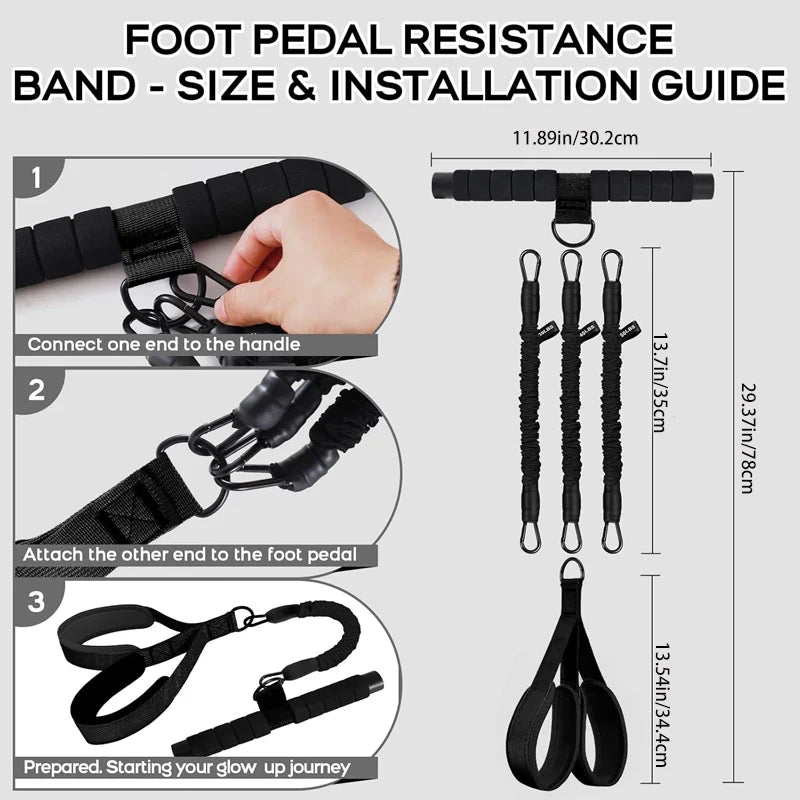 2026 Latest Upgraded Version of the Adjustable Resistance Soft Foot Pedal Multi-Functional Resistance Band, Suitable for Sit-Ups