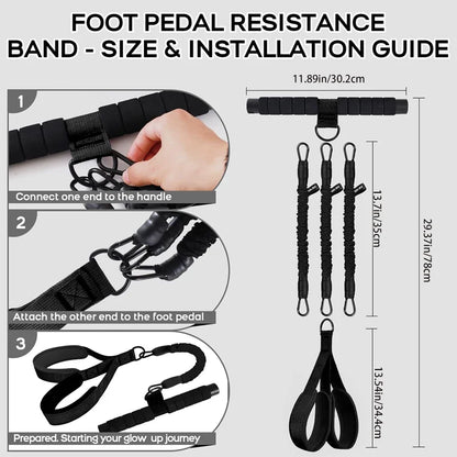 2026 Latest Upgraded Version of the Adjustable Resistance Soft Foot Pedal Multi-Functional Resistance Band, Suitable for Sit-Ups
