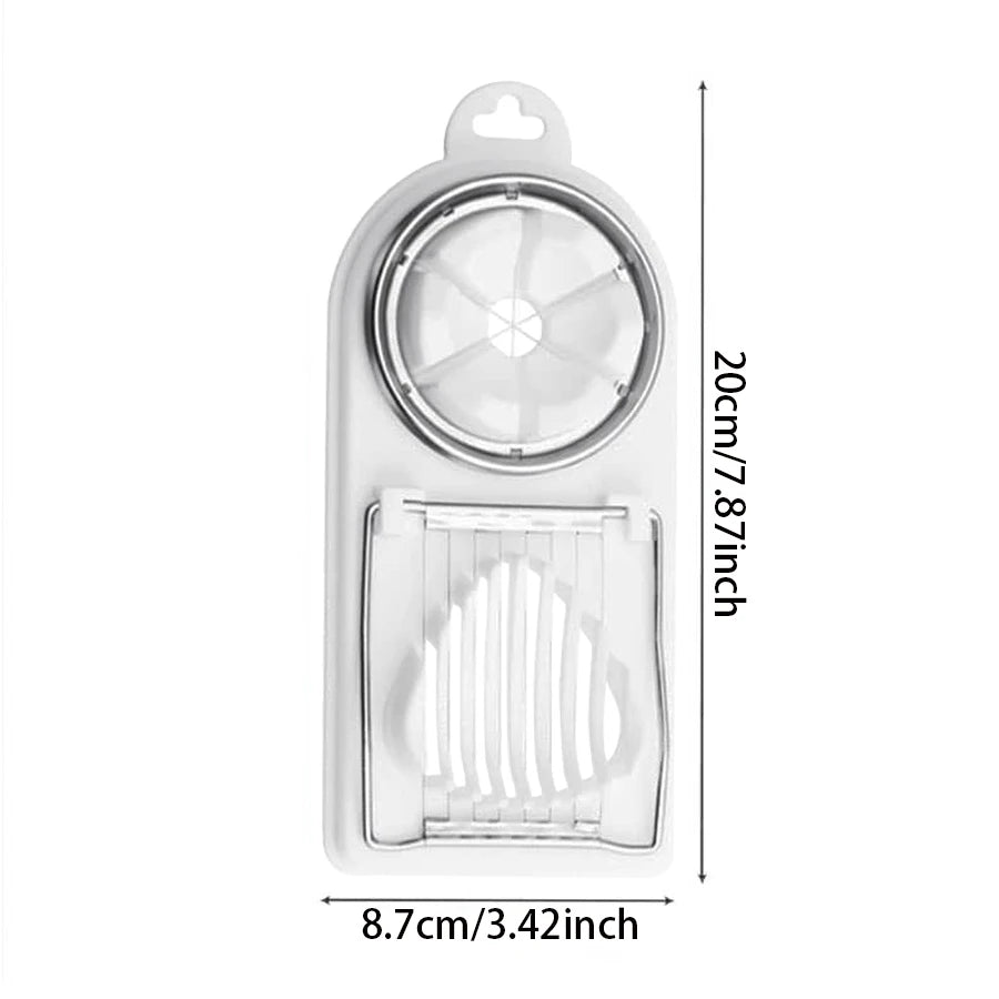 Multifunctional PP Base Egg Cutter 2-In-1 Stainless Steel Wire Pull Egg Cutter for Hanging High-Quality Kitchen Accessory Tools